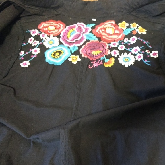 Johnny Was Trench cotton Jacket Sz M NWT - Picture 2 of 8